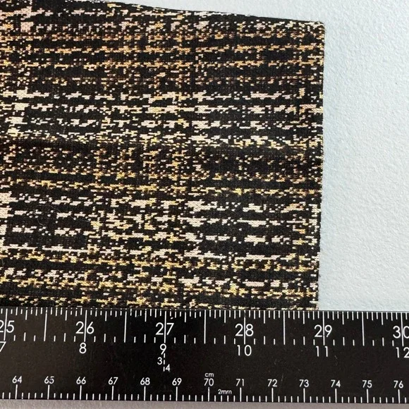 ANNE KLEIN Womens XXS Plaid Pants Black Gold Straight Leg Stretch Slim Fit New - Picture 14 of 15